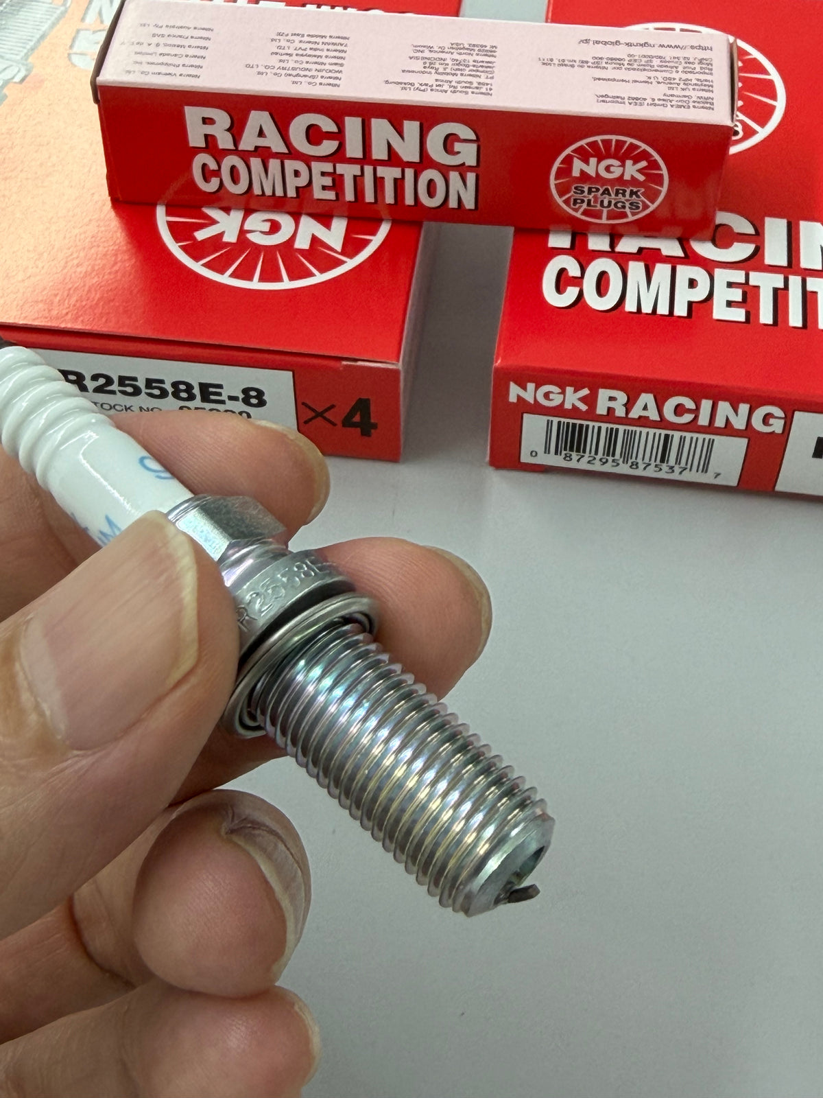 NGK Competition Spark Plugs R2558E (97537 / 95920) for Honda FL5, FK8, FK2, FL1, FK7, FC, FE, GK5, Toyota 86, GR86, GR Yaris, GR Corolla, Subaru BRZ, Nissan R35 GTR, Z34, RZ34