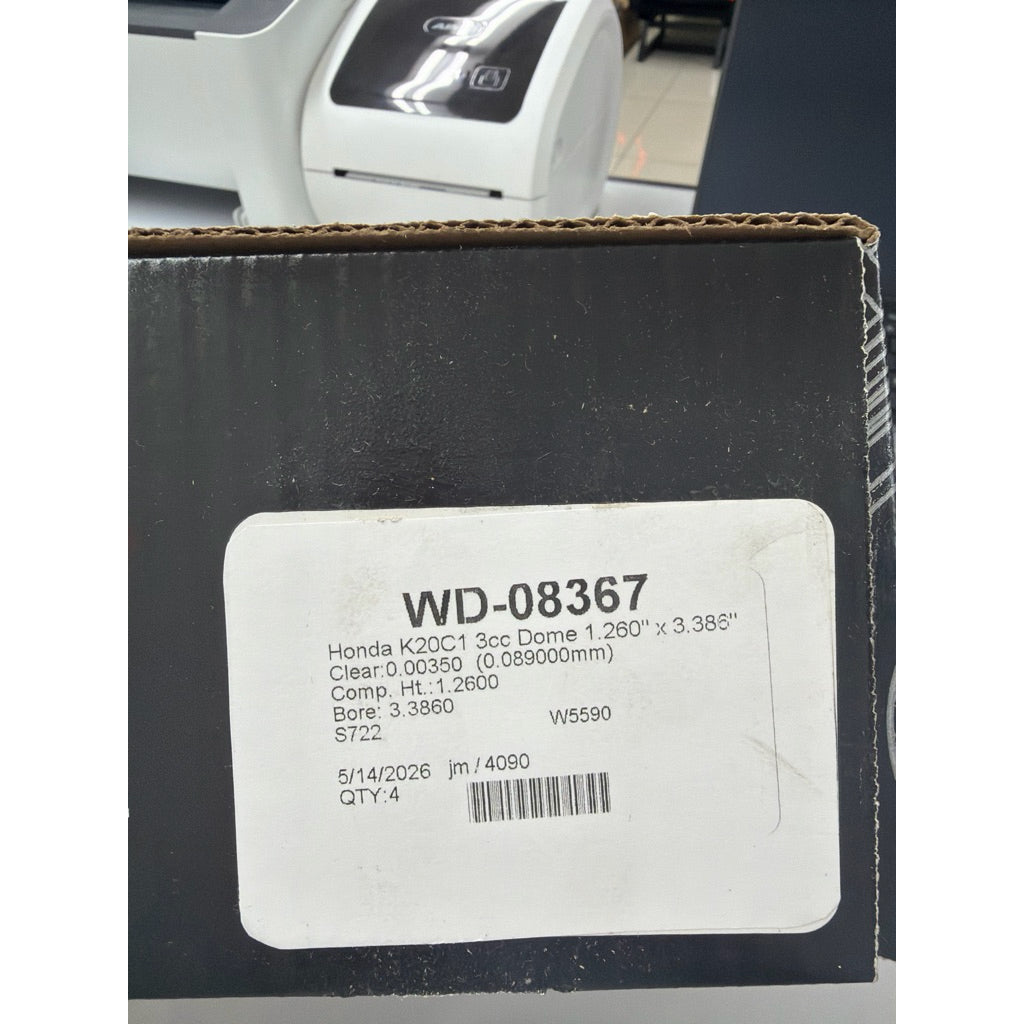 4Piston Racing x Wiseco Forged Pistons HD 86mm Kit for Honda K20C1 Civic Type R / Integra Type S / FL5, FK8, FK2, DE5