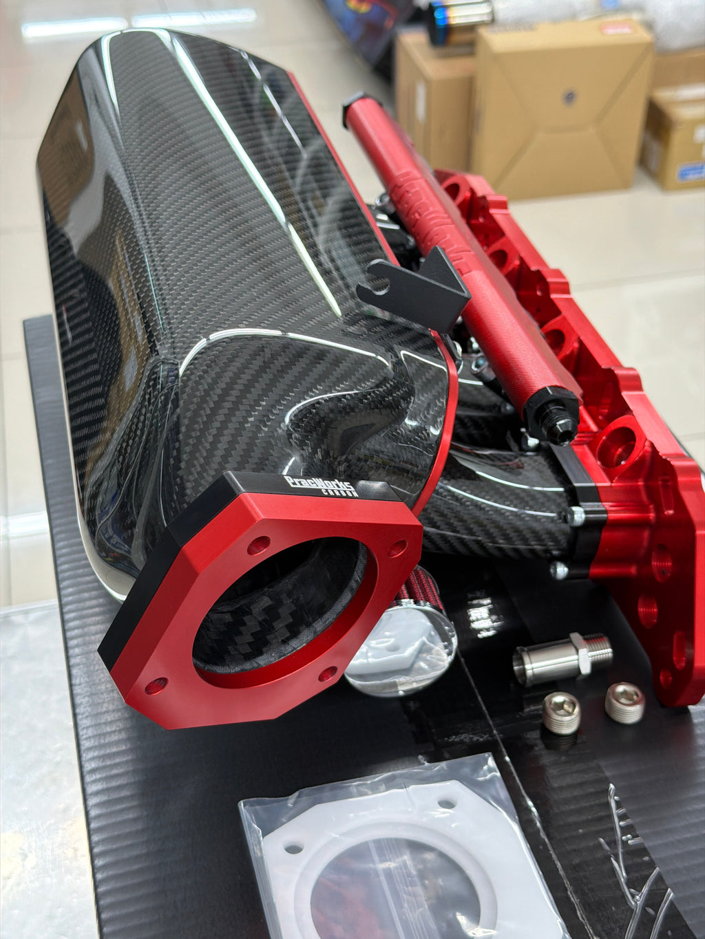 Pracworks Carbon Fiber Intake Manifold for Honda B-Series, B16A, B16B, B18C | HB-N-20