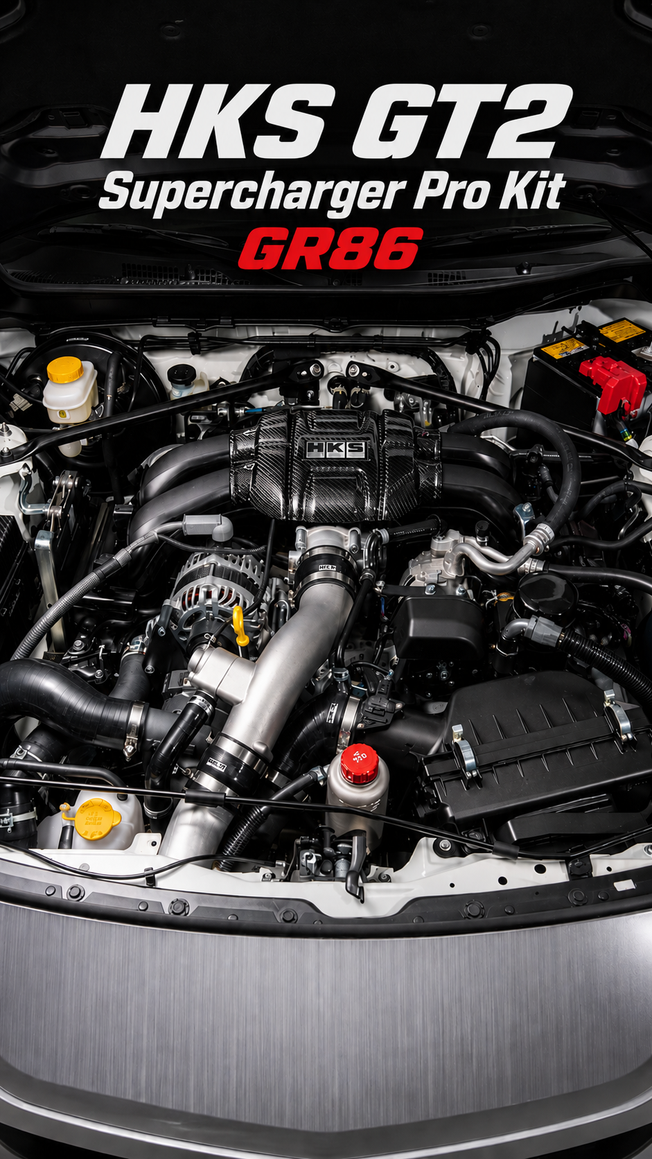 HKS GT2 Supercharger Pro Kit - Toyota GR86 (ZN8) / Subaru BRZ (ZD8) | Part: 12001-AT013