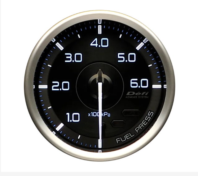 Defi ADVANCE A1 60mm Fuel Pressure Gauge Meter 600kPa (DF15101 - Includes Sensor)
