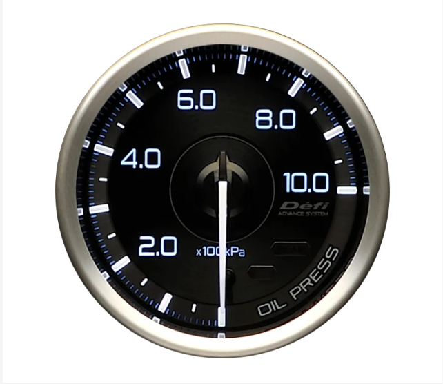 Defi ADVANCE A1 60mm Oil Pressure Gauge Meter 1000kPa (DF15001 - Includes Sensor)