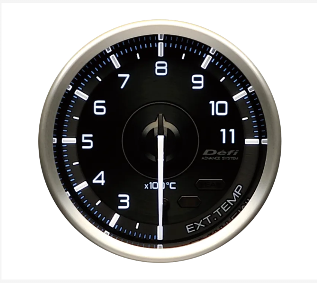 Defi ADVANCE A1 60mm Exhaust Temperature Gauge Meter 200-1100°C (DF15401 - Includes Sensor)