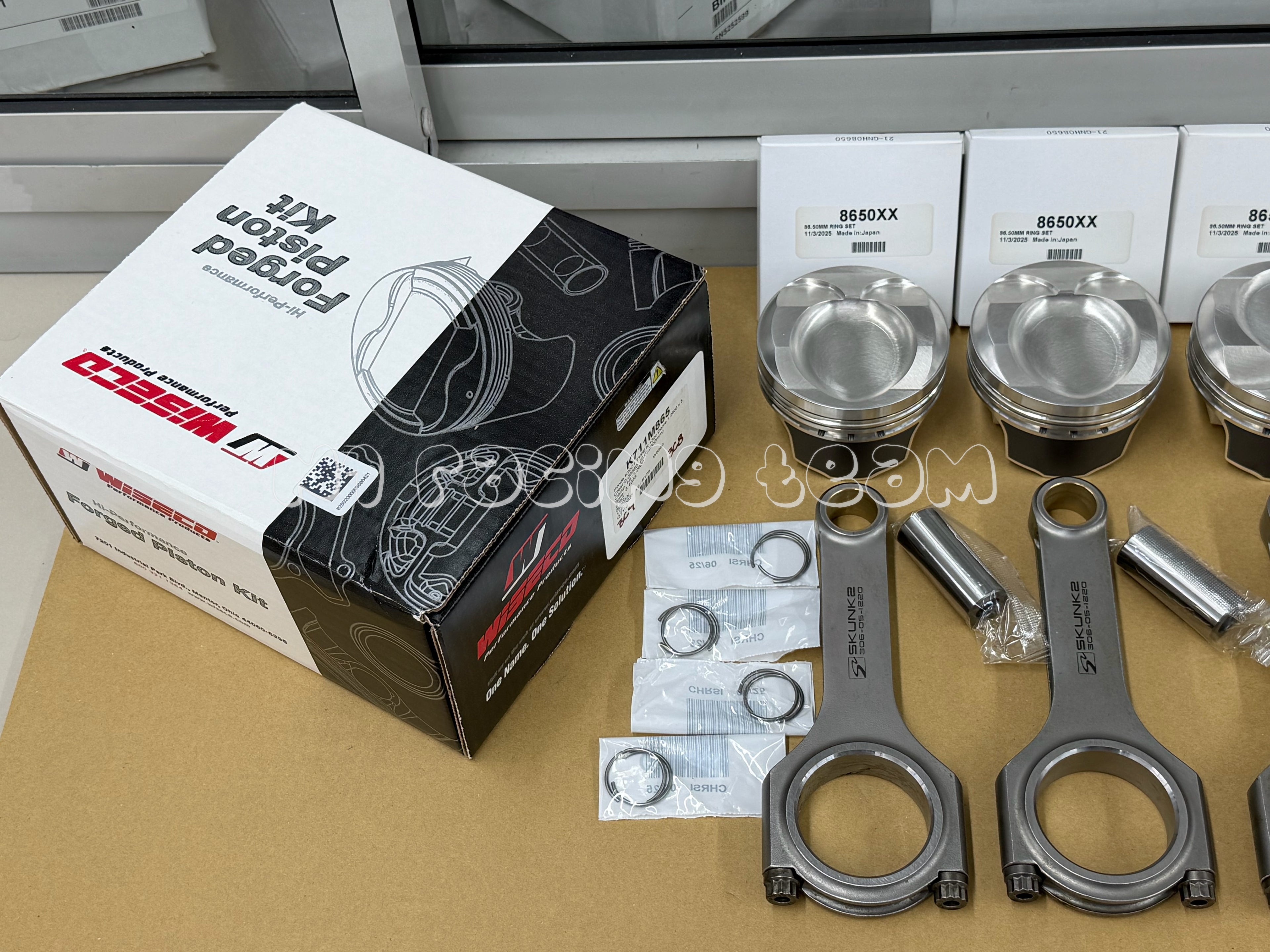Wiseco Forged Pistons (86.5mm) & Skunk2 Alpha H-Beam Rods Combo - Honda Civic Type R (K20C1 FK8 / FL5) | Parts: K711M865 + 306-05-1220