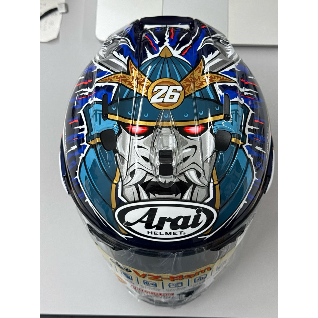 Arai VZ-Ram Pedrosa Shogun Premium Open Face Motorcycle Helmet (Limited Graphic Edition) - VZ-RAM-PEDROSA-SHOGUN