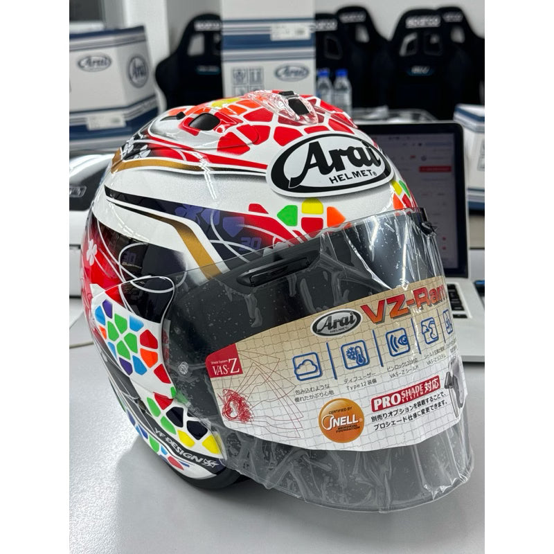 Arai VZ-Ram Nakagami GP2 Premium Open Face Motorcycle Helmet (Limited Graphic Edition) - VZ-RAM-NAKAGAMI-GP2