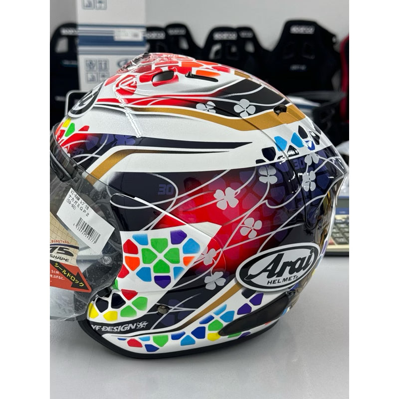 Arai VZ-Ram Nakagami GP2 Premium Open Face Motorcycle Helmet (Limited Graphic Edition) - VZ-RAM-NAKAGAMI-GP2