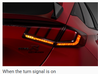 MUGEN LED Tail Lamp, Rear Tail Light For Honda Civic FL1, FL5 Type R / PN: 33500-XNRC-K0S0