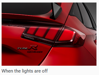MUGEN LED Tail Lamp, Rear Tail Light For Honda Civic FL1, FL5 Type R / PN: 33500-XNRC-K0S0