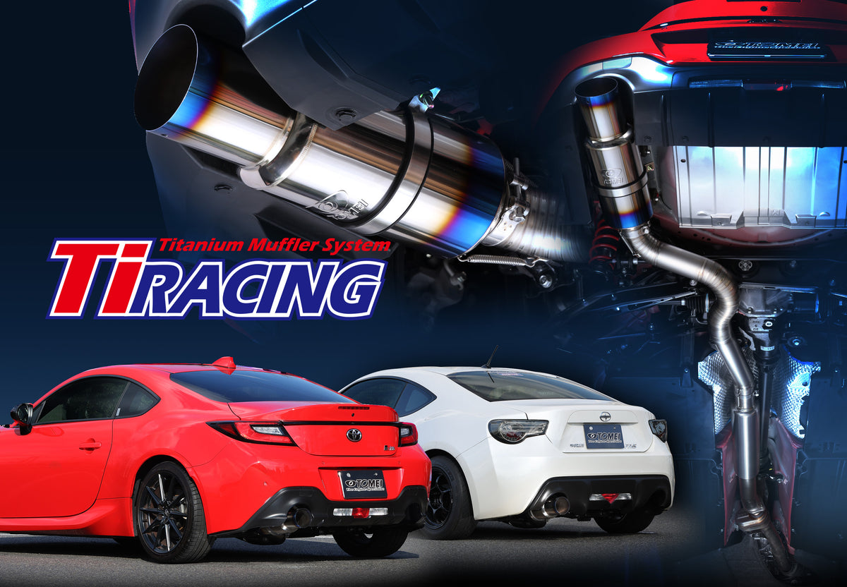 Tomei Ti RACING Titanium Muffler Exhaust 80mm (Single Type) for Toyota 86 / GR86 & Subaru BRZ, ZN6 ZC6 ZN8 ZD8- 441014