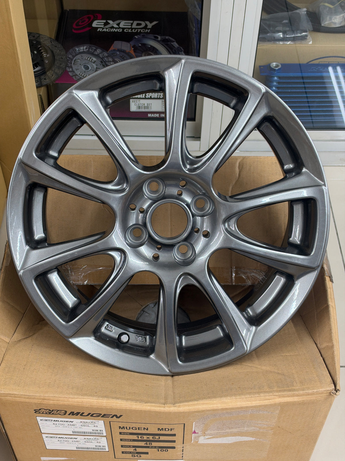MUGEN MDF Forged Aluminum Wheel Limited Edition - 16x6.0 / +48 / 4x100 (Sparkling Gun Metallic) Honda Fit Jazz GD GE GK