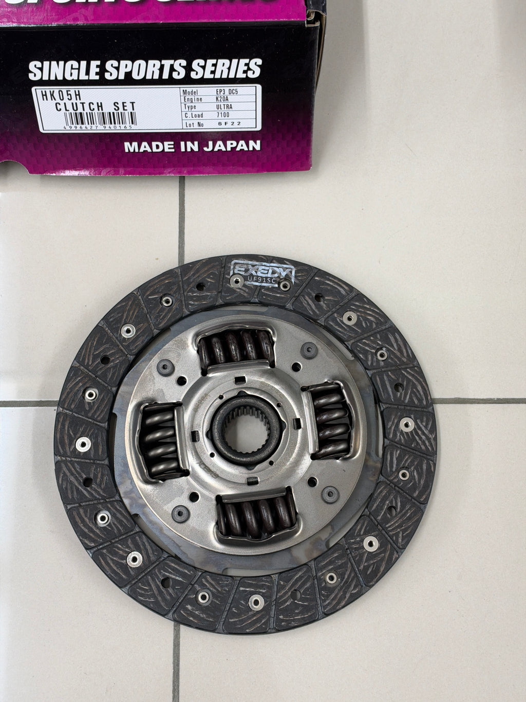 EXEDY HK05H Single Sports Ultra Fiber Clutch Kit | Honda Civic EP3 FD2 FN2, Honda Integra DC5, Honda Accord CL7, K20A K24A