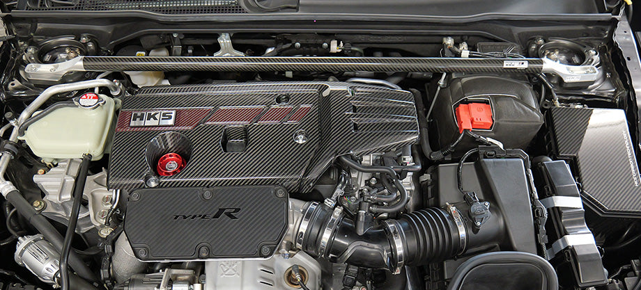 HKS Premium Dry Carbon Engine Cover & Fuse Box Cover Set for Honda Civic Type R FL5 K20C (70026-AH013 / 70026-AH014)
