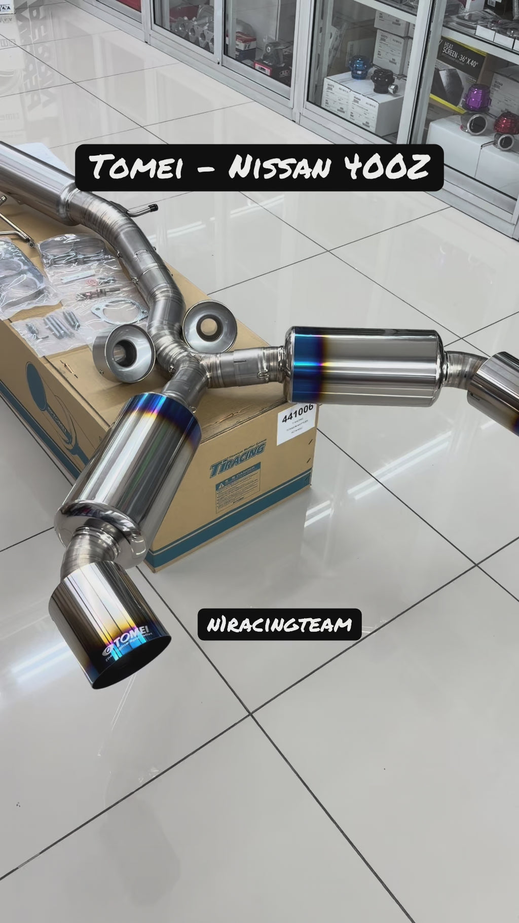 Tomei Ti Racing Titanium Dual Catback Muffler Exhaust for Nissan Z 400Z Fairlady Z RZ34 VR30DDTT MT (441006)
