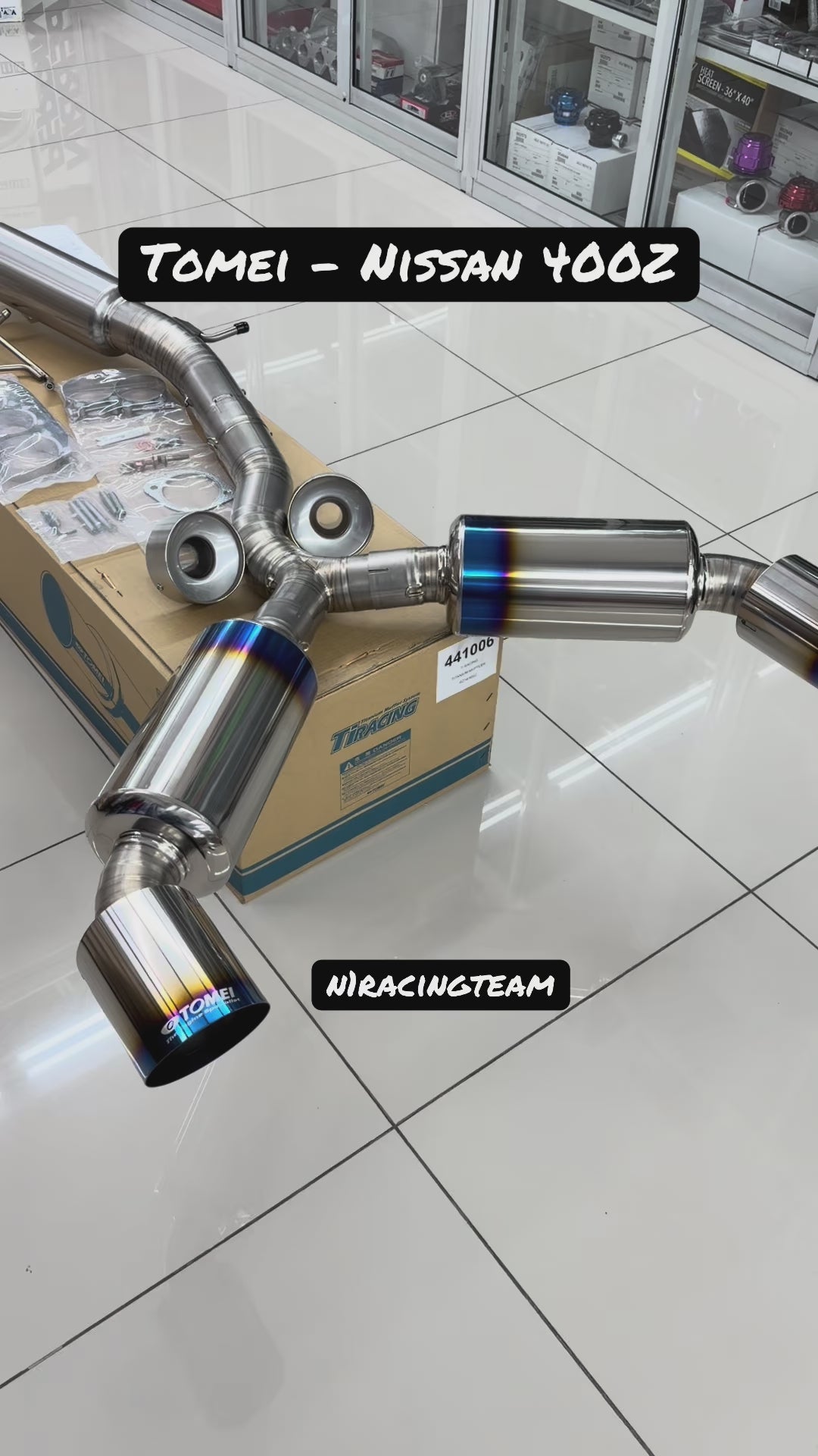Tomei Ti Racing Titanium Dual Catback Muffler Exhaust for Nissan Z 400Z Fairlady Z RZ34 VR30DDTT MT (441006)