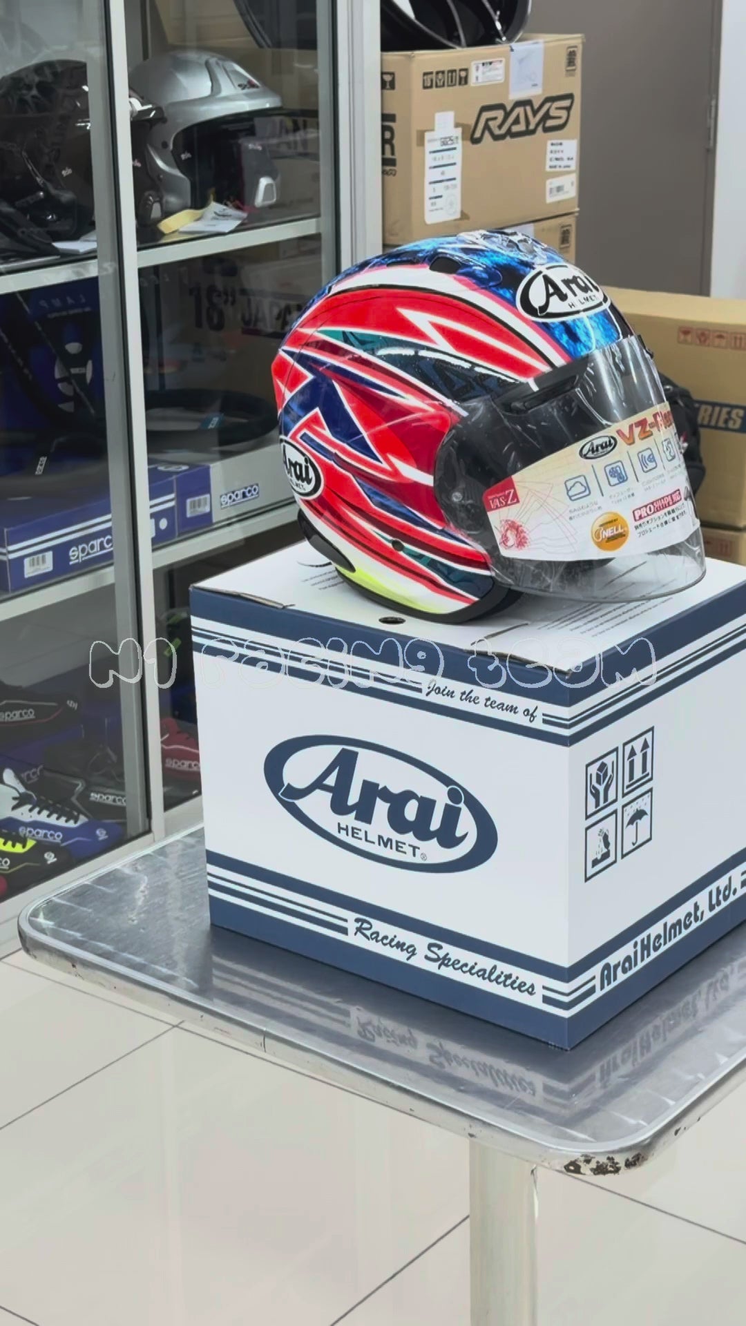 Arai VZ-Ram Ogura MotoGP Replica Premium Open Face Motorcycle Helmet - VZ-RAM-OGURA