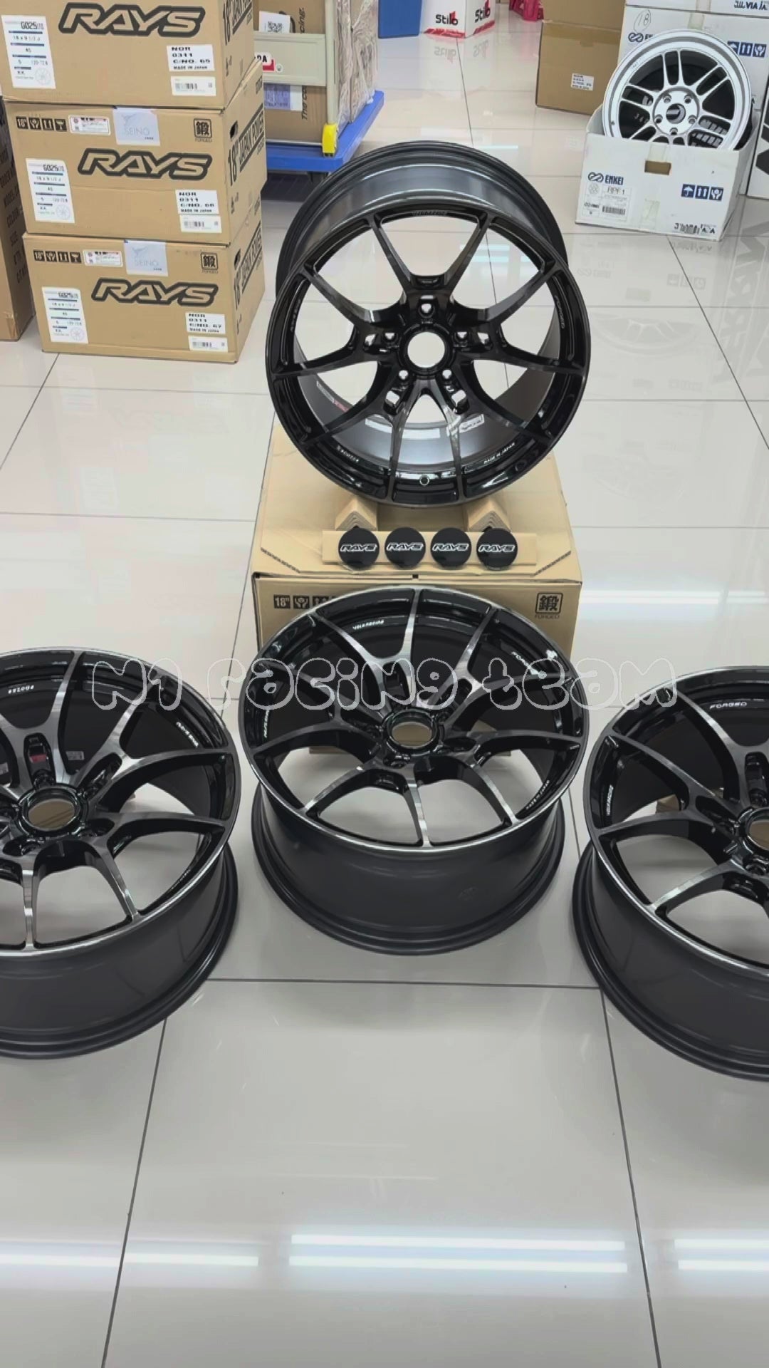 RAYS Volk Racing G025 Limited Edition 19x9.5J ET44 5x120 Forged Rim – Pressed Black Clear (KK) for Civic Type R